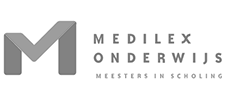 Medelix onderwijs zwart wit logo